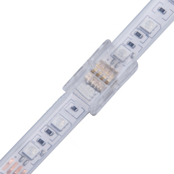 10mm 4Pin solder-free stripping buckle waterproof IP67 connector hippo buckle board to wire suitable for RGB casing LED Strip Light